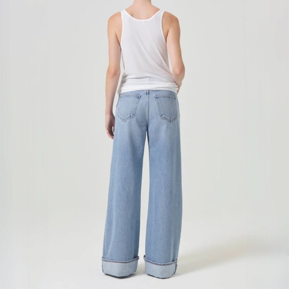 AGOLDE Dame High Rise Wide Leg Jeans Size 28 - Picture 5 of 9